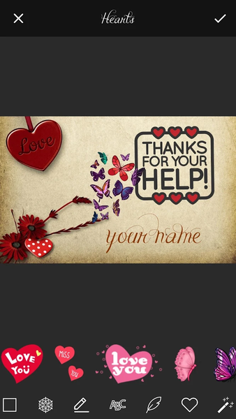 Thank You Cards Name Art Maker - Image screenshot of android app