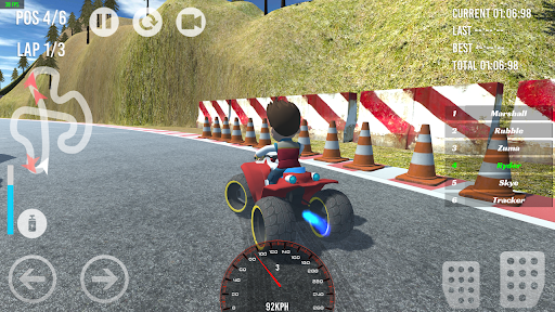 Paw Racing Car Patrol Race - Gameplay image of android game