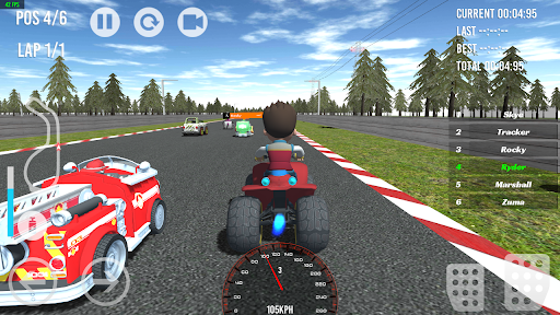 Paw Racing Car Patrol Race - Gameplay image of android game