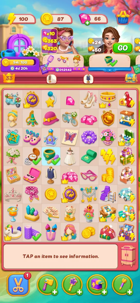 Glow Tales: Merge & Makeover - Gameplay image of android game