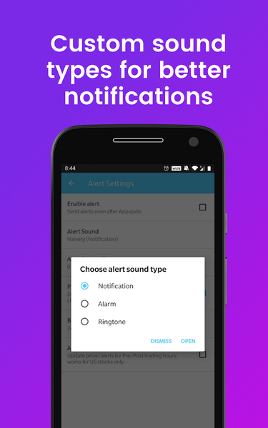 Stock Alerts BG(Alarm/Tracker) - عکس برنامه موبایلی اندروید