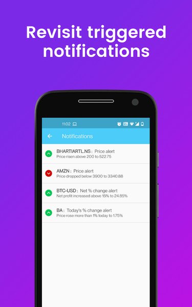 Stock Alerts BG(Alarm/Tracker) - عکس برنامه موبایلی اندروید
