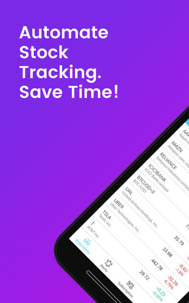Stock Alerts BG(Alarm/Tracker) - عکس برنامه موبایلی اندروید
