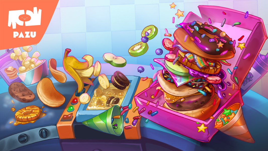 Burger Maker Kids Cooking Game - Gameplay image of android game