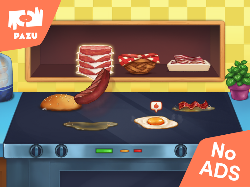 Burger Maker Kids Cooking Game - Gameplay image of android game