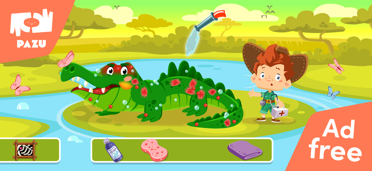 Safari Vet Care Games For Kids - Gameplay image of android game