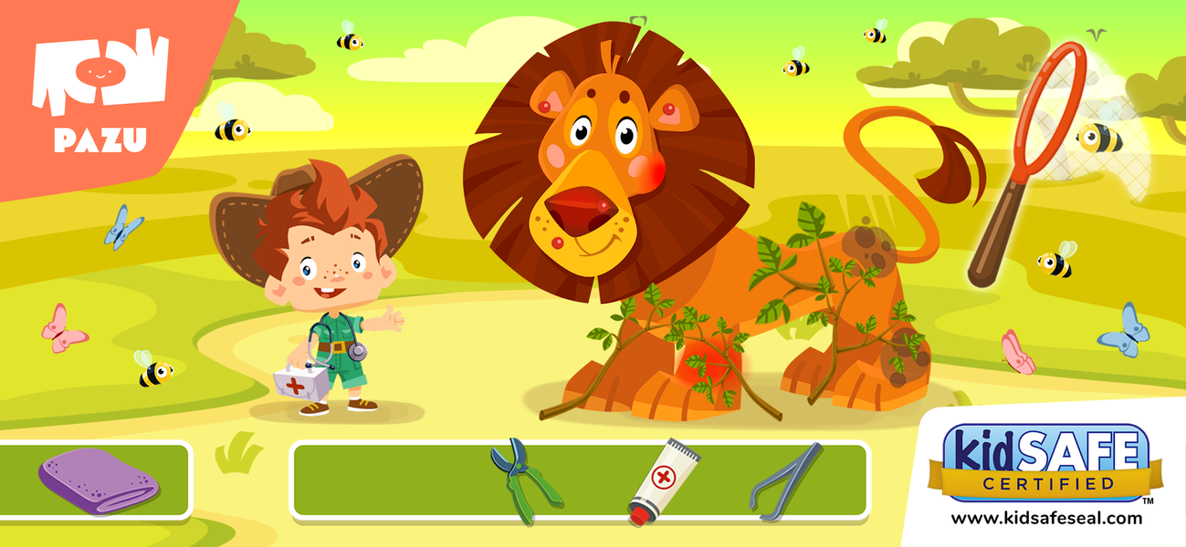 Safari Vet Care Games For Kids - Gameplay image of android game