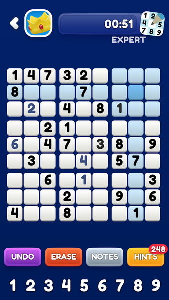 Sudoku: Brain Training Puzzles - Gameplay image of android game