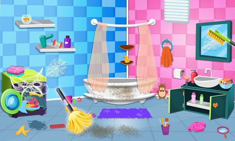 Messy Home Cleanup Doll House - عکس بازی موبایلی اندروید