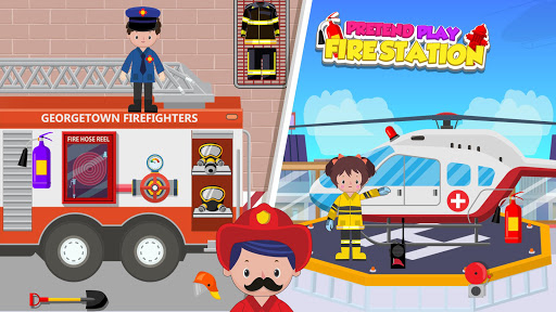 Pretend Play Fire Station - Gameplay image of android game