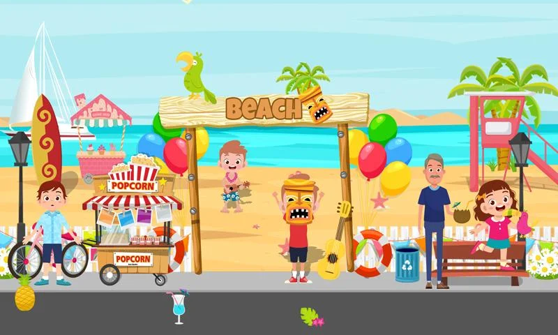 Pretend Play Seaside Party - Gameplay image of android game