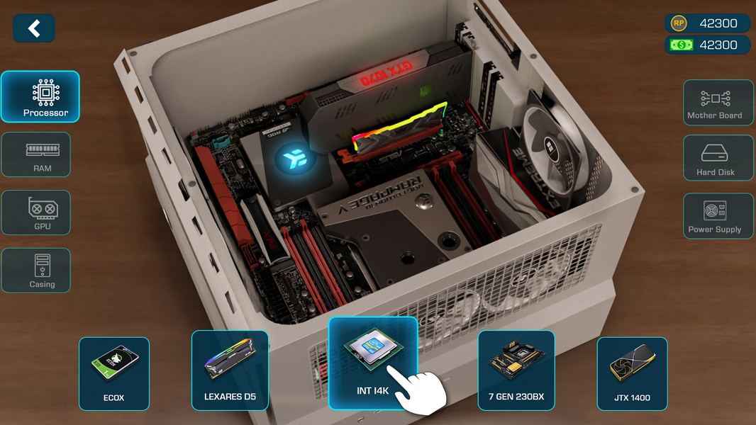 Gaming PC Build Simulator - Gameplay image of android game