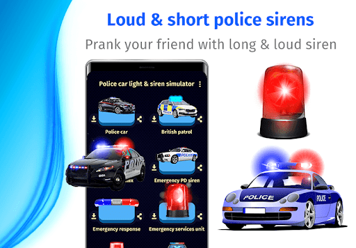 Police Car Light & Siren Simulator - Image screenshot of android app