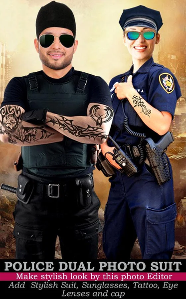 Police Dual Suit Photo Editor - Image screenshot of android app