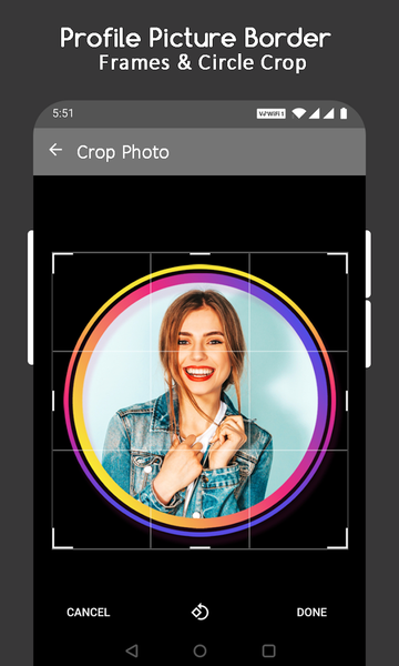 Profile Picture Border Frames - عکس برنامه موبایلی اندروید