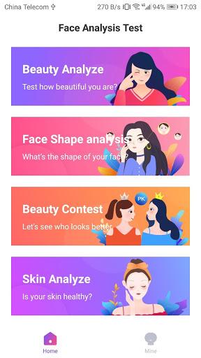 Face Analysis Test - Beauty&Sk - Image screenshot of android app