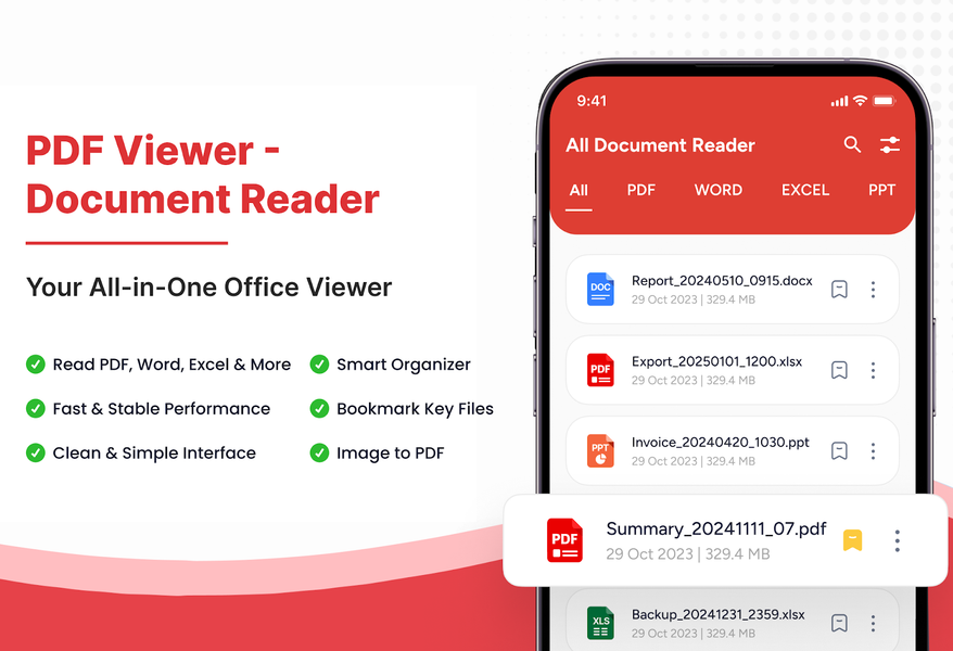 PDF Viewer - Document Reader - عکس برنامه موبایلی اندروید