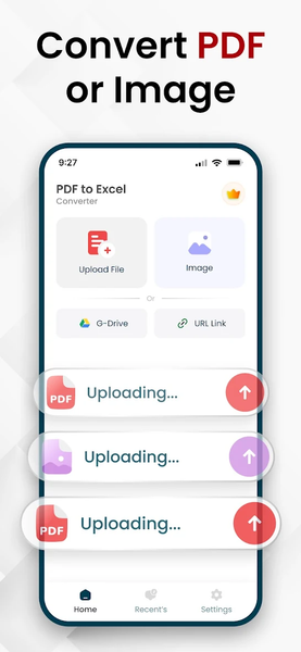 PDF to Excel Converter & XLSX - عکس برنامه موبایلی اندروید