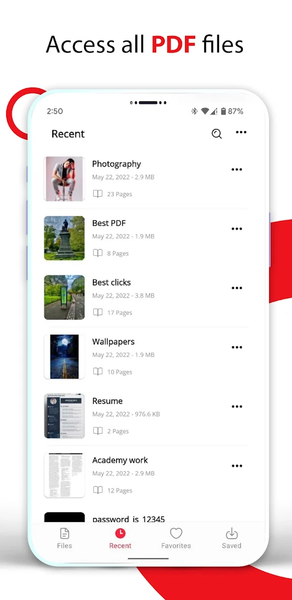 PDF reader & Document viewer - Image screenshot of android app