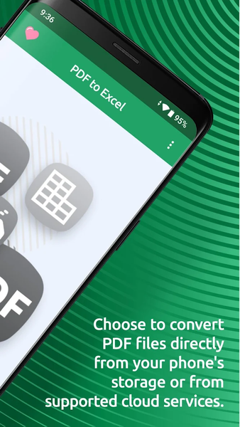 PDF to Excel Converter - Convert PDF to Excel - عکس برنامه موبایلی اندروید