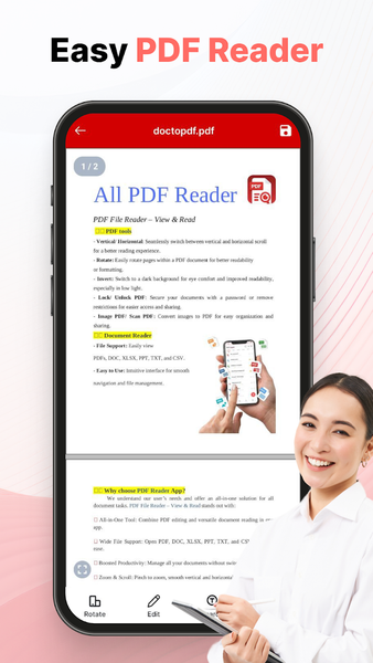 PDF Reader - Document Viewer - عکس برنامه موبایلی اندروید