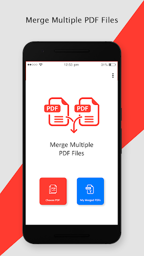 Merge Multiple PDF Files - Image screenshot of android app
