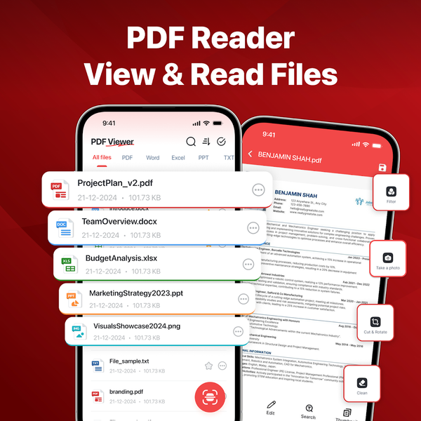 PDF Reader - View & Read Files - عکس برنامه موبایلی اندروید