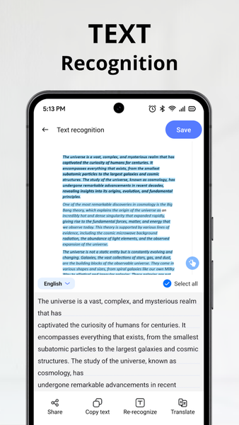 PDF Scanner, Image to text - عکس برنامه موبایلی اندروید