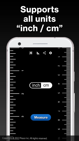 Ruler - Measure length - عکس برنامه موبایلی اندروید