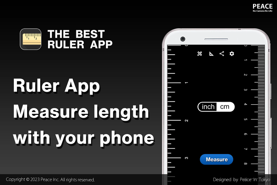 Ruler - Measure length - عکس برنامه موبایلی اندروید