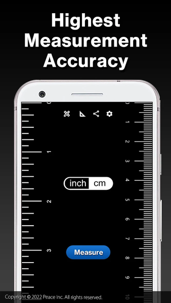 Ruler - Measure length - عکس برنامه موبایلی اندروید