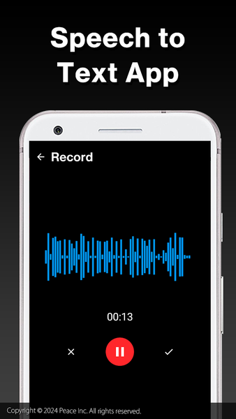 Transcriber - Speech to Text - عکس برنامه موبایلی اندروید