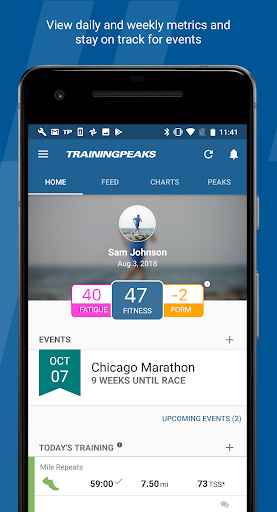 TrainingPeaks - Image screenshot of android app