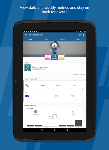 TrainingPeaks - عکس برنامه موبایلی اندروید
