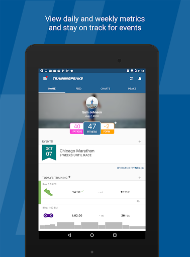 TrainingPeaks - عکس برنامه موبایلی اندروید