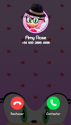 Broma Amy Rose Llamada, Videollamada y Chat! - Image screenshot of android app