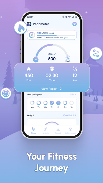 Walking Track - Step Pedometer - عکس برنامه موبایلی اندروید