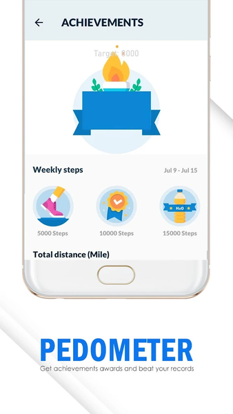 Pedometer-Steps Calories Count - Image screenshot of android app
