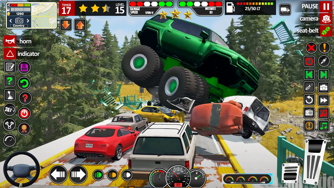 Monster Truck Demolition Game - Gameplay image of android game