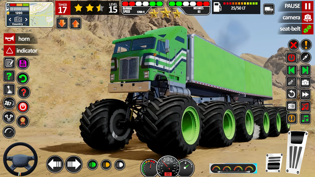 Monster Truck Demolition Game - Gameplay image of android game