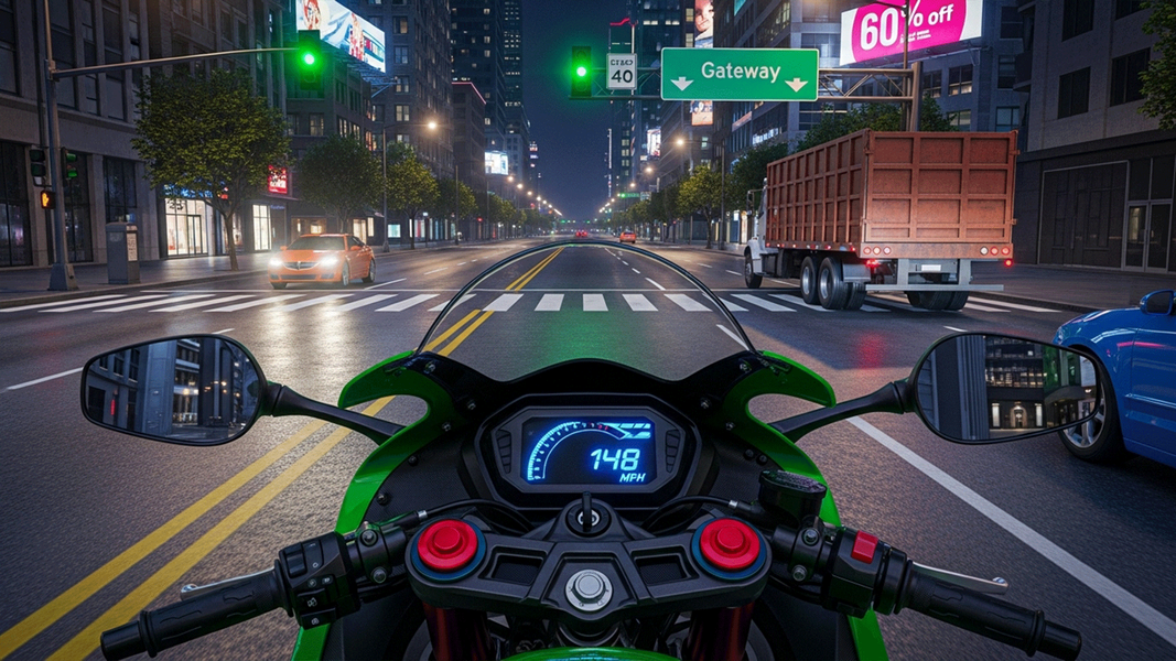 Open World Traffic Bike Rider - عکس بازی موبایلی اندروید