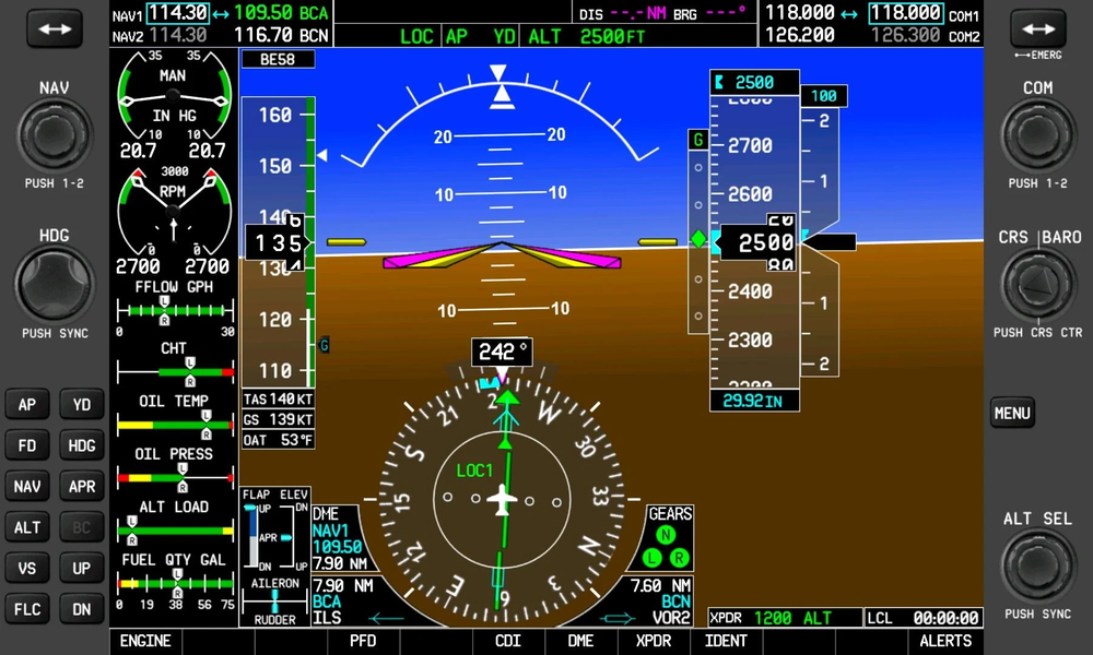 GlassCockpit To Sim - Gameplay image of android game