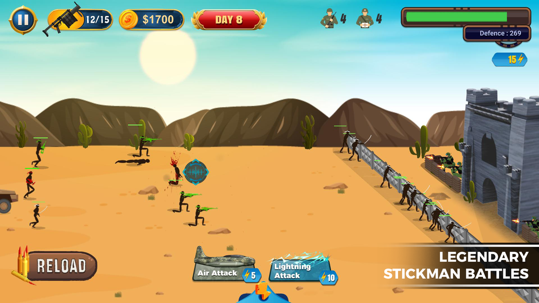 Stickman : Castle Defence - عکس بازی موبایلی اندروید