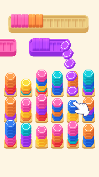 Pencil Stack Color Sort - عکس بازی موبایلی اندروید