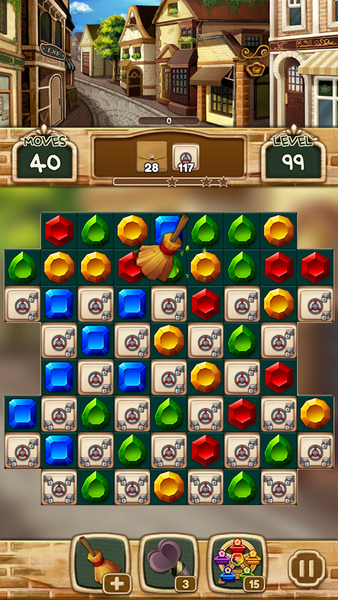 Jewel pretty alley: Match ۳ - عکس بازی موبایلی اندروید