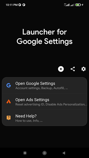 Launcher for Google Settings a - Image screenshot of android app