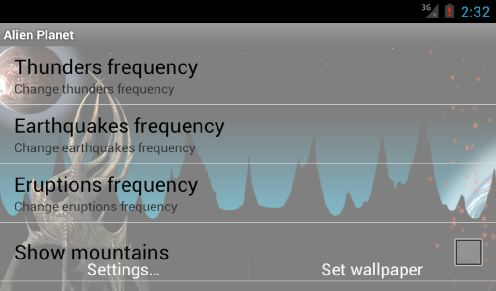 Alien Planet LWP - Image screenshot of android app