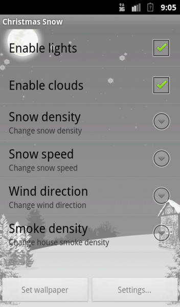 Christmas Snow LWP - Image screenshot of android app