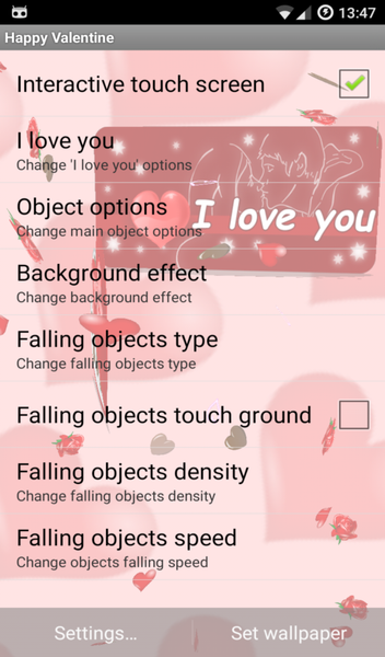 Happy Valentine LWP - Image screenshot of android app