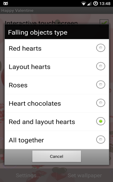 Happy Valentine LWP - Image screenshot of android app